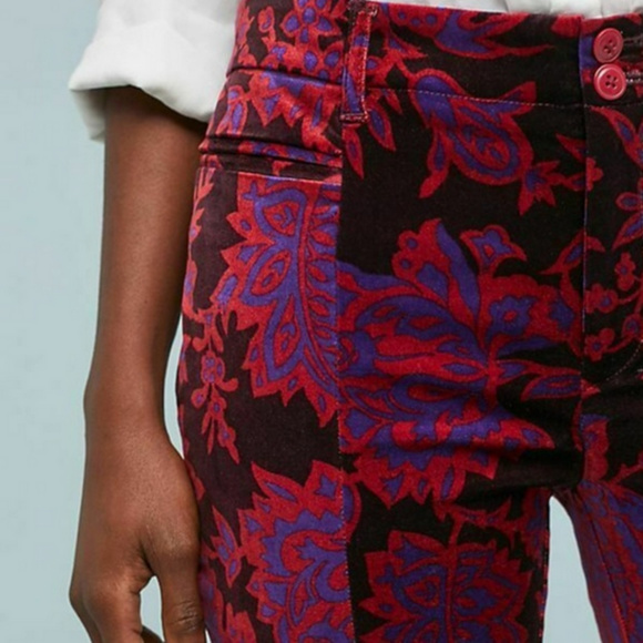 Anthropologie Pants - Anthropologie The Essential Velvet Slim Trousers 6